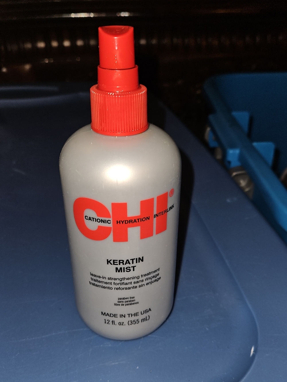 CHI Keratin Mist Leave-In Treatment - White Bottle with Red Accents